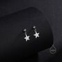 Minimalist Star Dangle Drop Stud Earrings, thumbnail 5 of 10