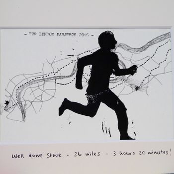 Runners Race Print On Hand Drawn Map, 8 of 11