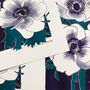 Anemone Floral Illustration Riso Print, thumbnail 2 of 8