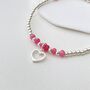 Artesia Tourmaline Sterling Silver Heart Bracelet, thumbnail 5 of 9