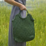 Hand Woven Hand Woven Tote Top Handle, thumbnail 2 of 12