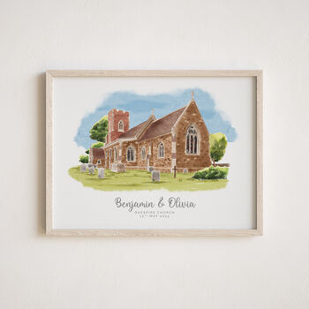 Gift For Bride Or Groom Hand Drawn Wedding Venue, 10 of 11