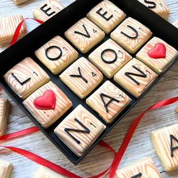 Word Tile Biscuit Gift For Nan/Gran, 2 of 4
