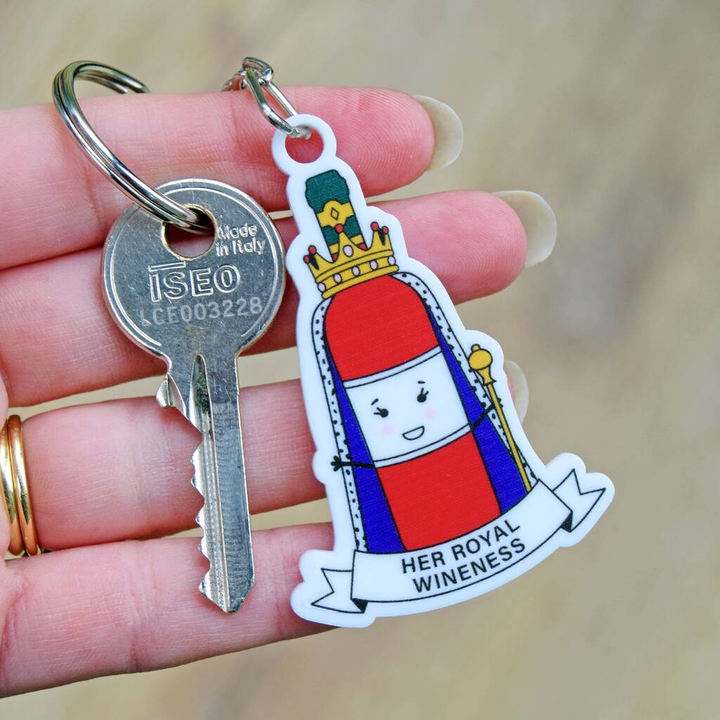 Funny Wine Keyring Gift For Friend By Of Life & Lemons