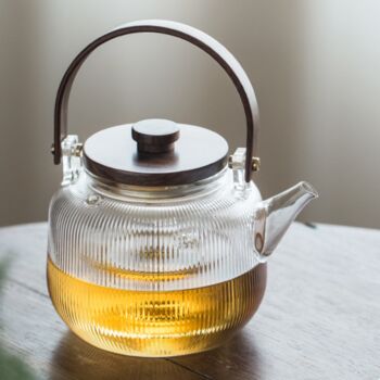 Glass Teapot With Wood Handle And Two Infusers, 2 of 9