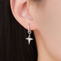 Sterling Silver Chunky Star Huggie Hoop Earrings, thumbnail 1 of 11