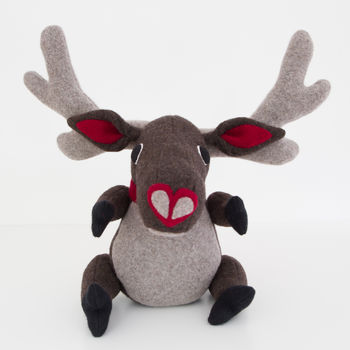 Reindeer Soft Toy Large And Personalised, 8 of 10