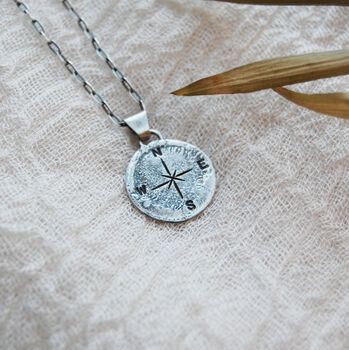 Men's Personalised Compass Disc Necklace, 8 of 10