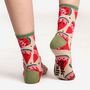Women's Bamboo Socks Red Green Watermelon, thumbnail 1 of 6