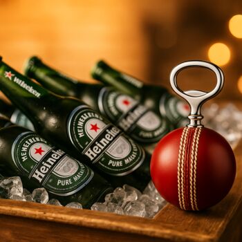 Personalised Cricket Ball Bottle Opener, Full Size Ball, 6 of 10
