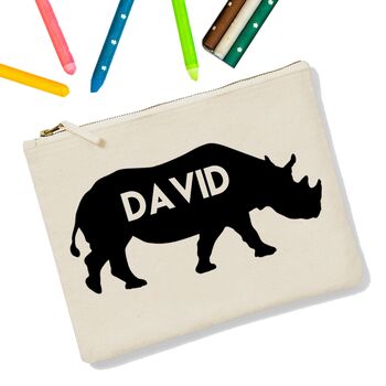 Personalised Animal Icon Zip Up Pencil Case, 5 of 12