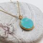 Turquoise December Birthstone Necklace, Gold Plated, thumbnail 5 of 7
