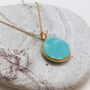 'The Circle' Turquoise December Birthstone Necklace, Gold Plated, thumbnail 1 of 7