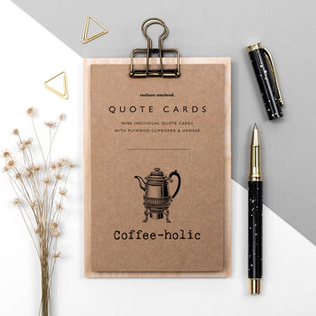 Coffee Lover Gift; Coffee Quote Cards, 3 of 8