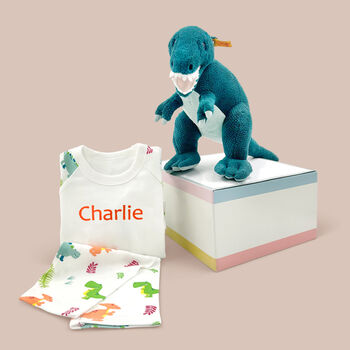 Steiff Thaisen T Rex And Personalised Dino Pyjamas, 2 of 8