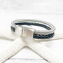 Stainless Steel And Leather Rope Mens Bracelet, thumbnail 11 of 12