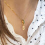 Personalised Birthstone Ring Initial Necklace, thumbnail 2 of 12