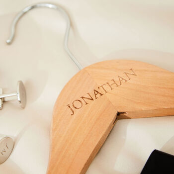 Personalised Block Name Wooden Hanger, 3 of 4