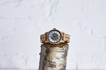 Mens Wristwatches Handmade Wood Watch, Mechanical Watch, 4 of 5