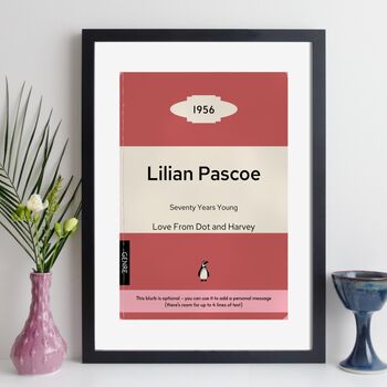 Personalised 70th Birthday Print 1956 Book Cover Gift, 3 of 12