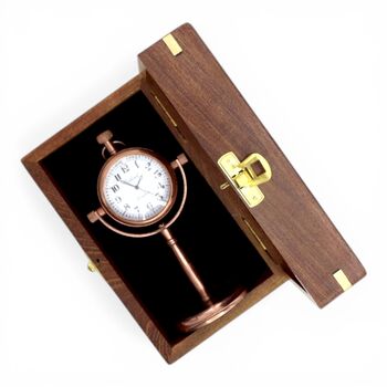 Engraved Copper Desk Clock – 50th Wedding Anniversary And Father's Day Personalised Gift For Dad, 11 of 12