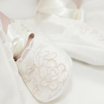 Charlotte Long Sleeved Lace Christening Gown, 8 of 12