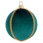 Emerald Crown Upcycled Saree Bauble, thumbnail 2 of 2