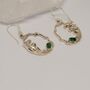 Emerald Sterling Silver Earrings, thumbnail 5 of 8