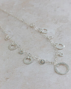 Sterling Silver Large Circles Necklace, 2 of 4