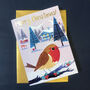 Robin Christmas Card With Gold Detail, thumbnail 2 of 4