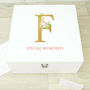 Luxury Initial White Wooden Memory Box, thumbnail 1 of 6