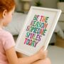 'Be The Reason Someone Smiles Today' Watercolour Print, thumbnail 1 of 5