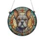 French Bulldog Grey Stained Glass Effect Suncatcher, thumbnail 3 of 3