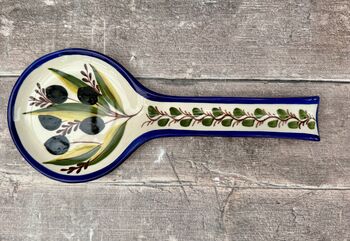Olive Patterned Spoon Rest, 2 of 4