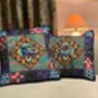 Handmade Indian Patchwork Cushion Cover Blue, thumbnail 1 of 7