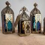 Moroccan Style Gold Glass Lantern T Light Holder, thumbnail 4 of 12