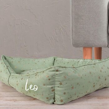 Personalised Mint Star Pet Bed, 5 of 7