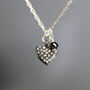 Black Diamond Tiny Heart Necklace, thumbnail 4 of 8