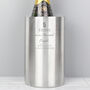 Personalised Anniversary Stainless Steel Wine Cooler, thumbnail 1 of 6