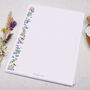 A4 Letter Writing Paper With Blue Florals And Robin, thumbnail 3 of 4