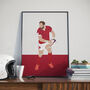 Alun Wyn Jones Wales Rugby Poster Print, thumbnail 1 of 4