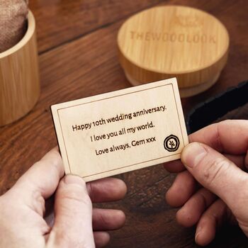 Personalised Bamboo Wood Womens Watch, Engraved, 5 of 9