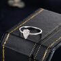 Sterling Silver One Carat Pear Cut Moissanite Diamond Classic Single Stone Engagement Ring, thumbnail 2 of 9