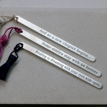 Personalised Engraved Silver Bookmark With Tassel, 2 of 5