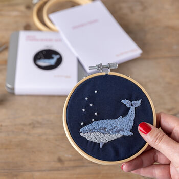 Mini Whale Embroidery Kit, 3 of 6