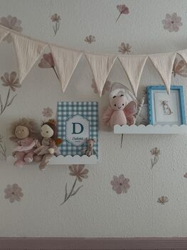 Personalised Blue Gingham Art Print, 5 of 6