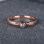 9ct Rose Gold Seeded Engagement Ring With Grey Diamond, thumbnail 1 of 4