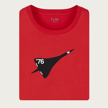 Concorde 76 Airplane Red Long Sleeve Top, 2 of 5