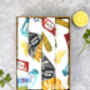 Fish And Chips Napkin Set | Foodie Gift | Hand Drawn Cotton Napkins, thumbnail 2 of 5