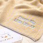 Baby Unisex Mini Stripe Yellow And Grey Baby Blanket, thumbnail 9 of 9